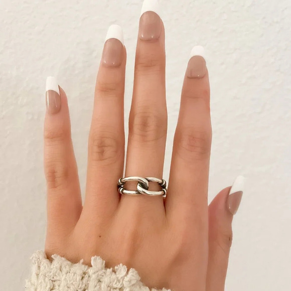 925 Sterling Silver Dainty Wrap Ring Minimalist Ring Twist Ring Buckle Ring - Picture 3 of 9